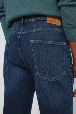 Jeans slim délavé moyennement foncé