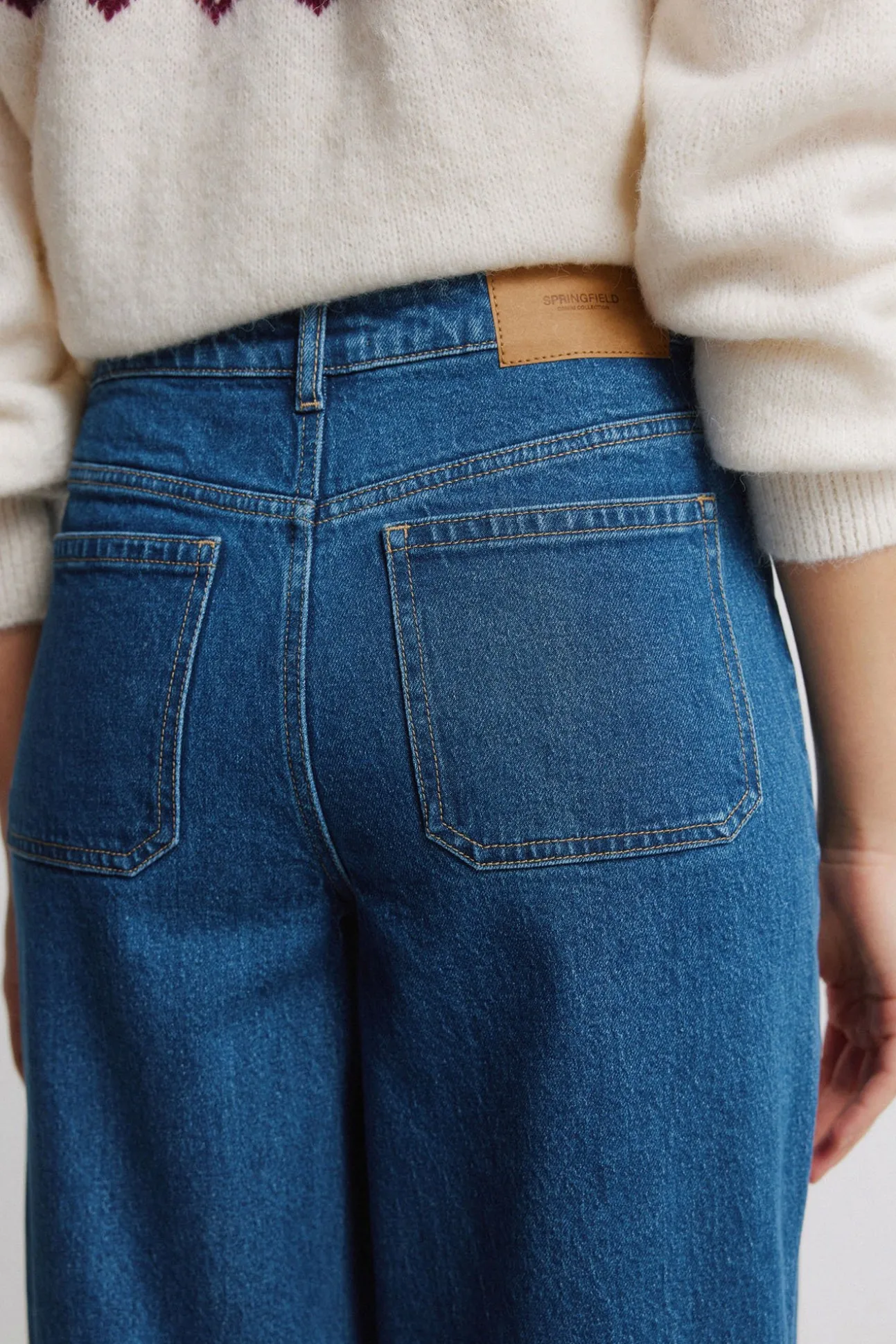 Jeans super large avec poches plaquées