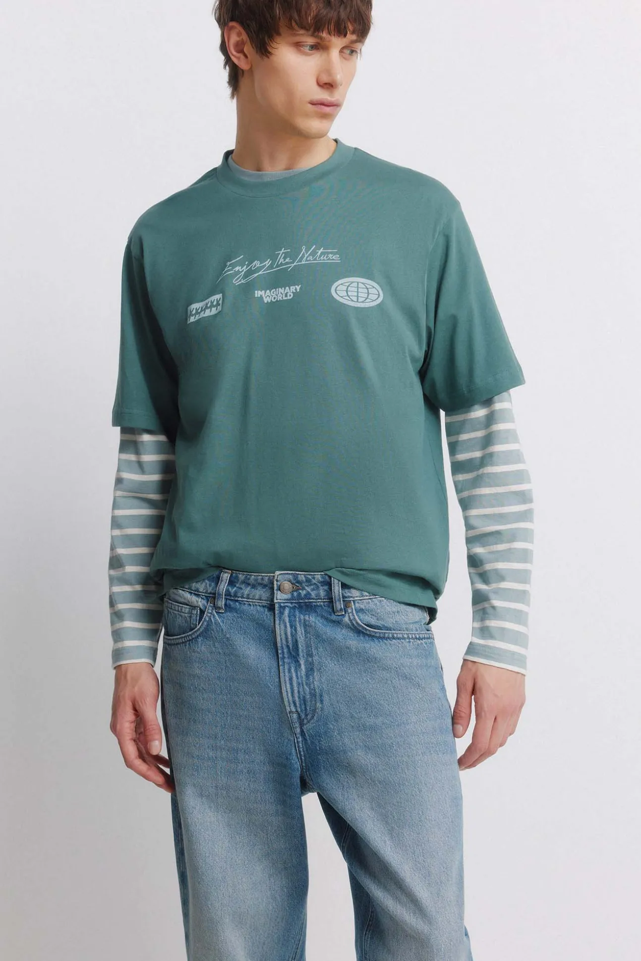 Jeans surteint coupe droite