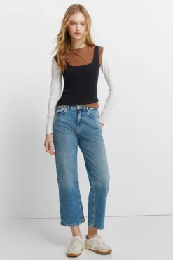 Jeans taille moyenne