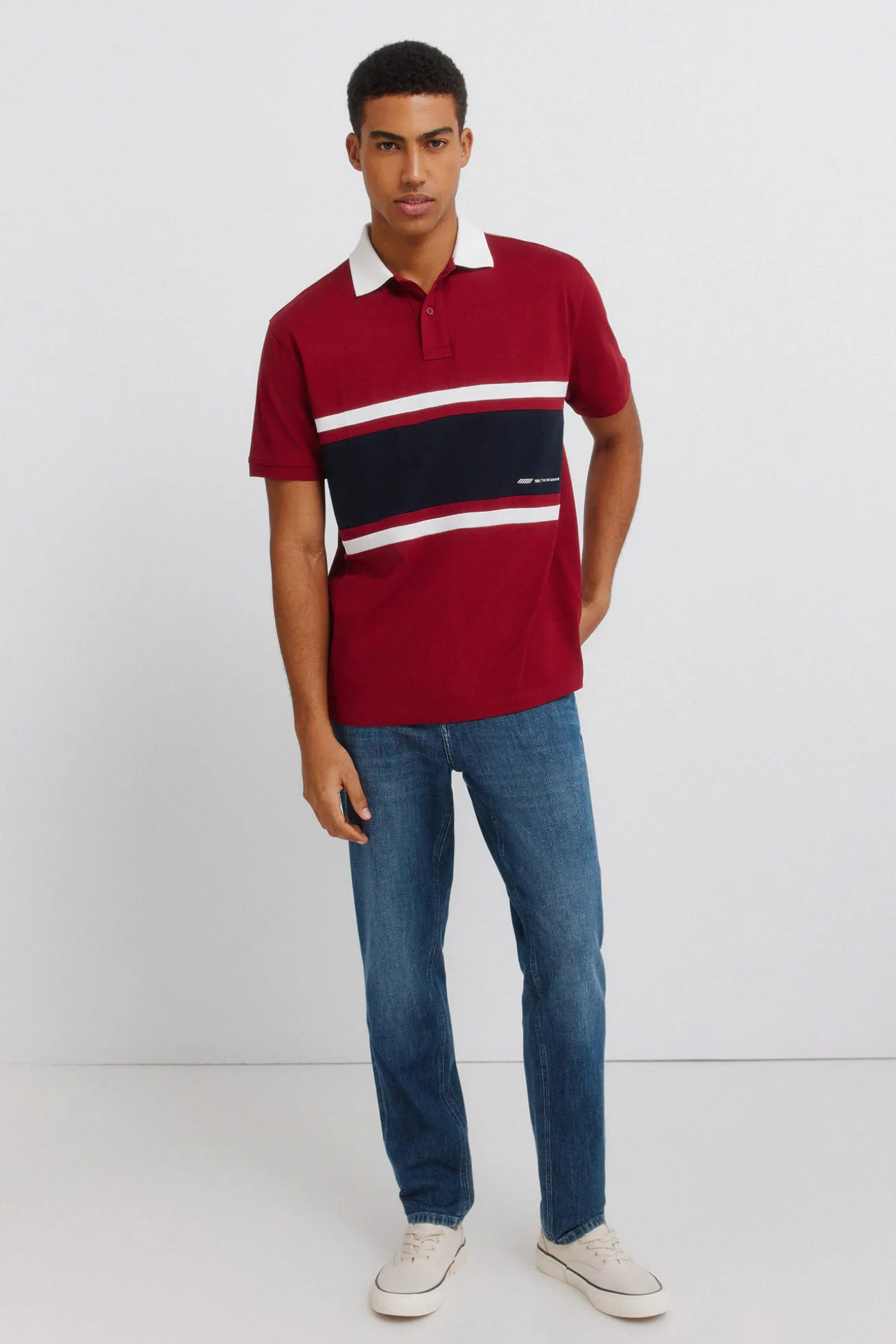 Jeans ultra-léger délavé foncé slim fit