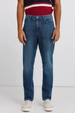 Jeans ultra-l&eacute;ger d&eacute;lav&eacute; fonc&eacute; slim fit