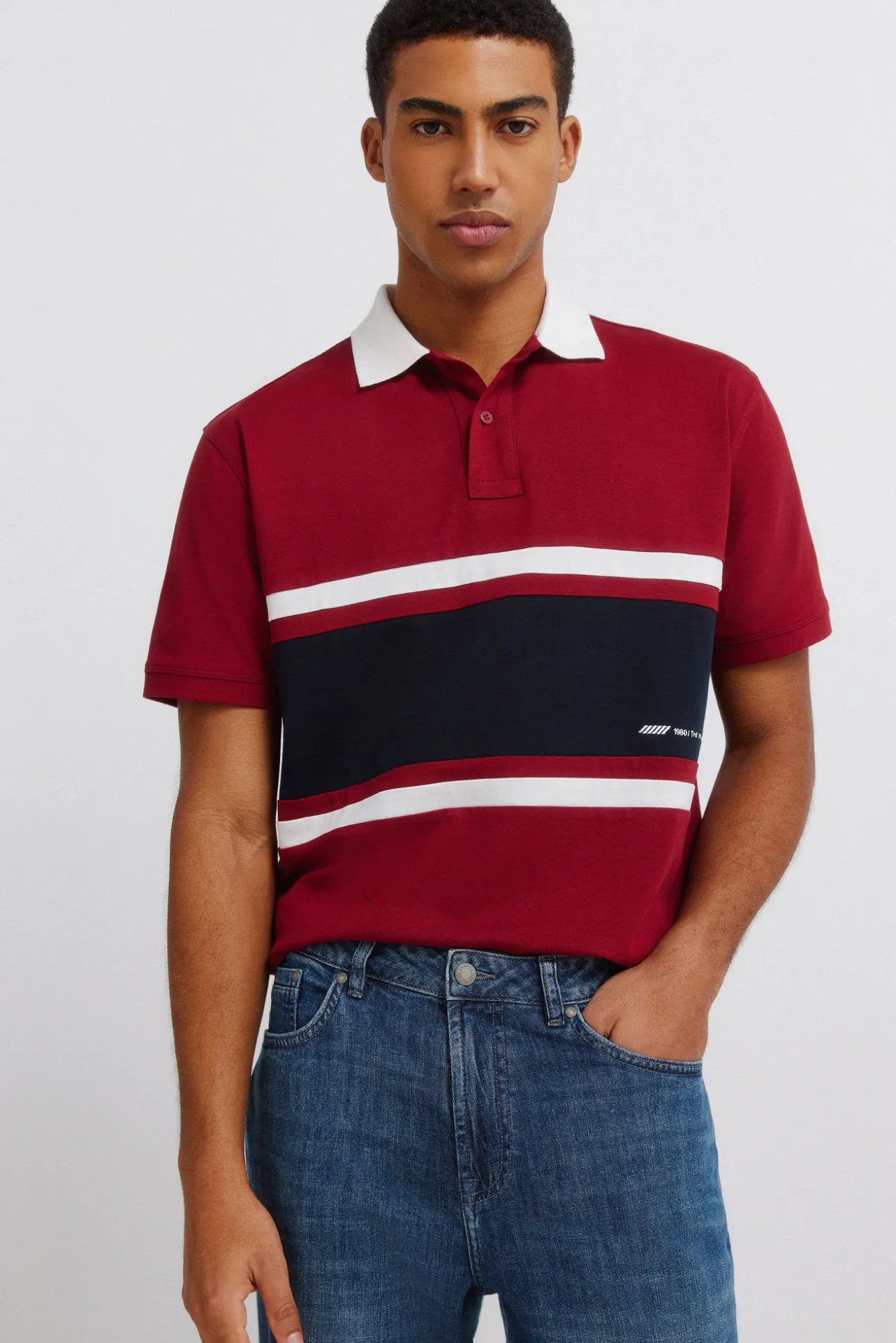 Jeans ultra-léger délavé foncé slim fit