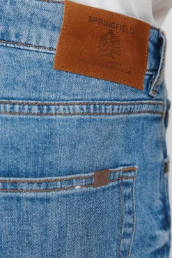 Jeans ultra-l&eacute;gers d&eacute;lav&eacute;s moyens coupe slim