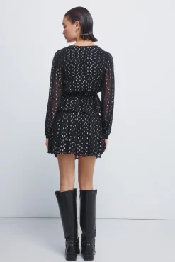 Jupe à smocks en lurex