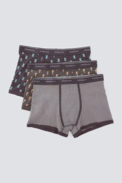 Lot de 3 boxers café glacé