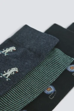 Lot de 3 chaussettes longues ann&eacute;es 90