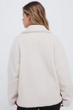 Manteau en peau de mouton à double boutonnage