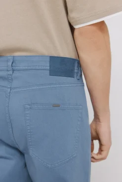 Pantalon 5 poches lavé coupe droite