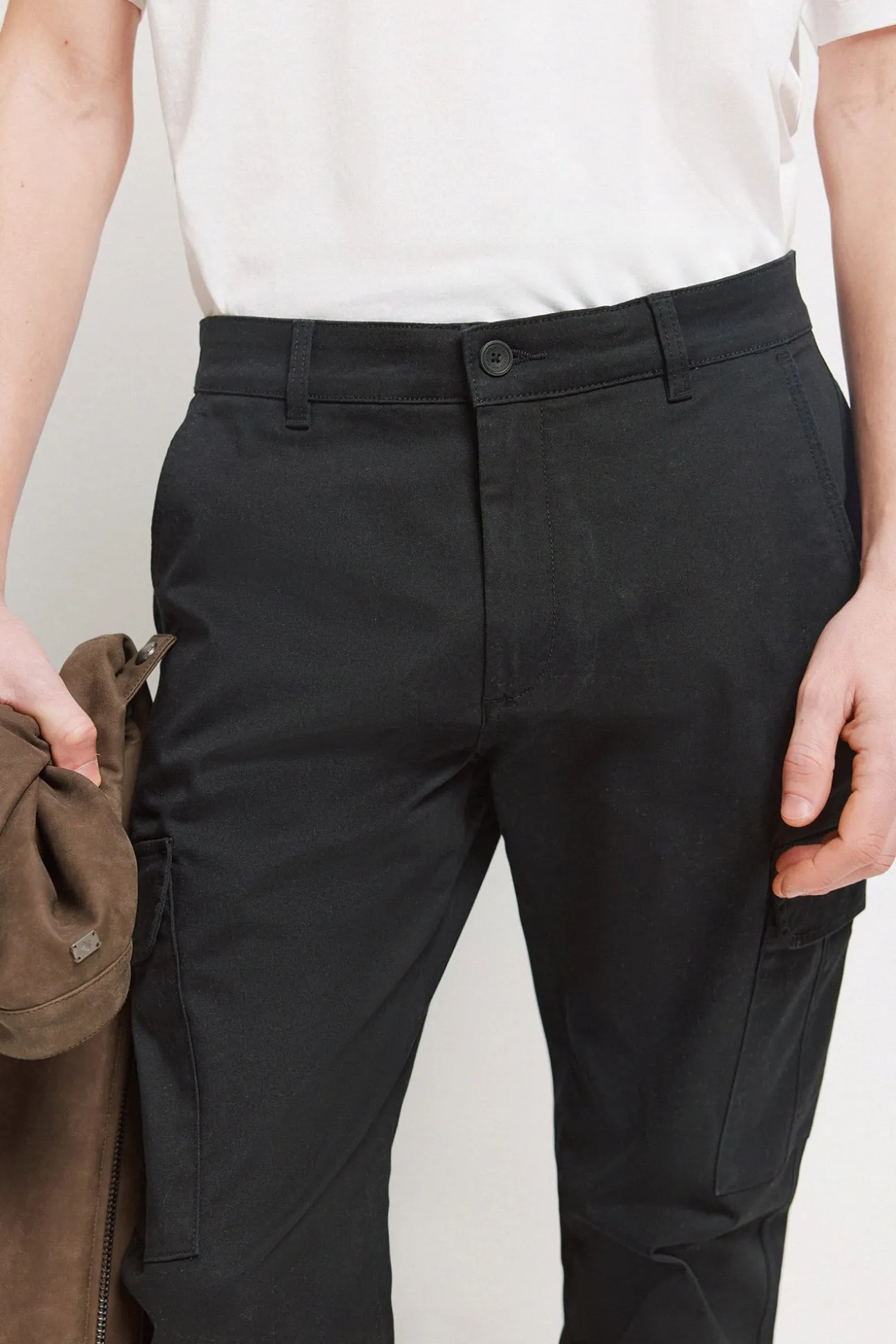 Pantalon cargo coupe slim confortable