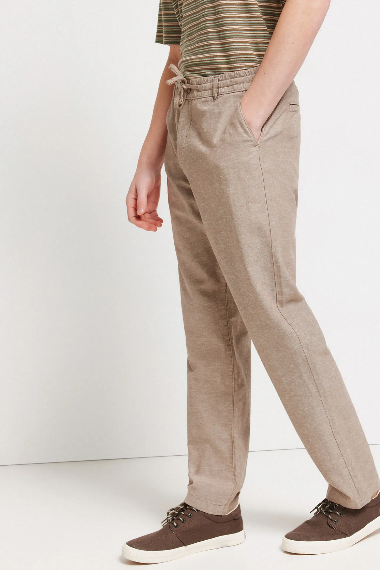 Pantalon chino comfort fit en lin