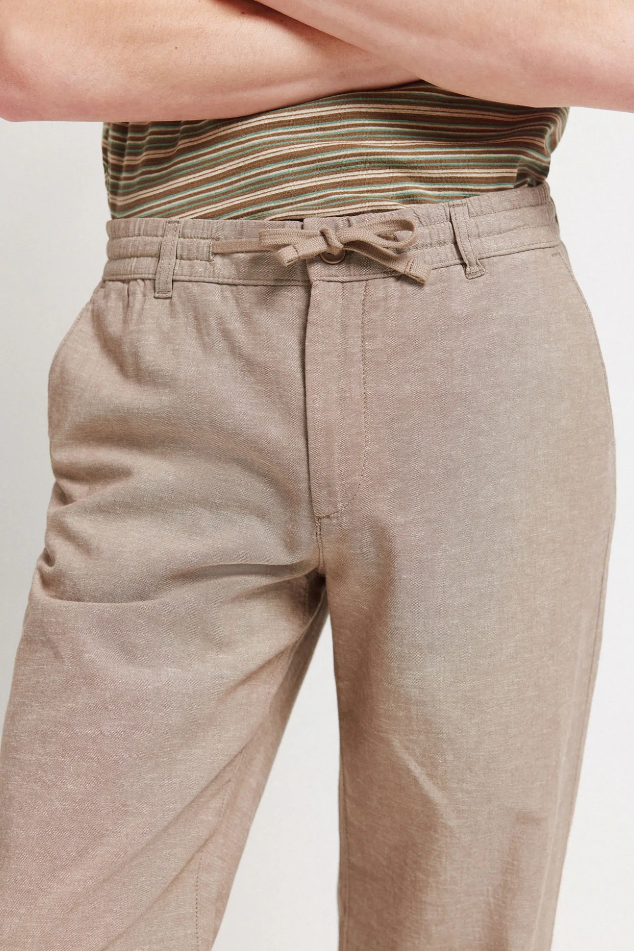 Pantalon chino comfort fit en lin