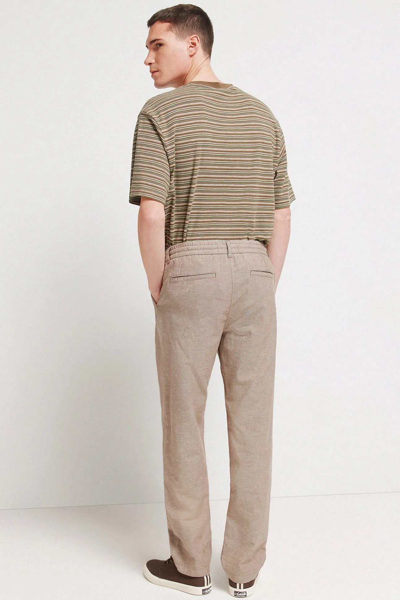 Pantalon chino comfort fit en lin