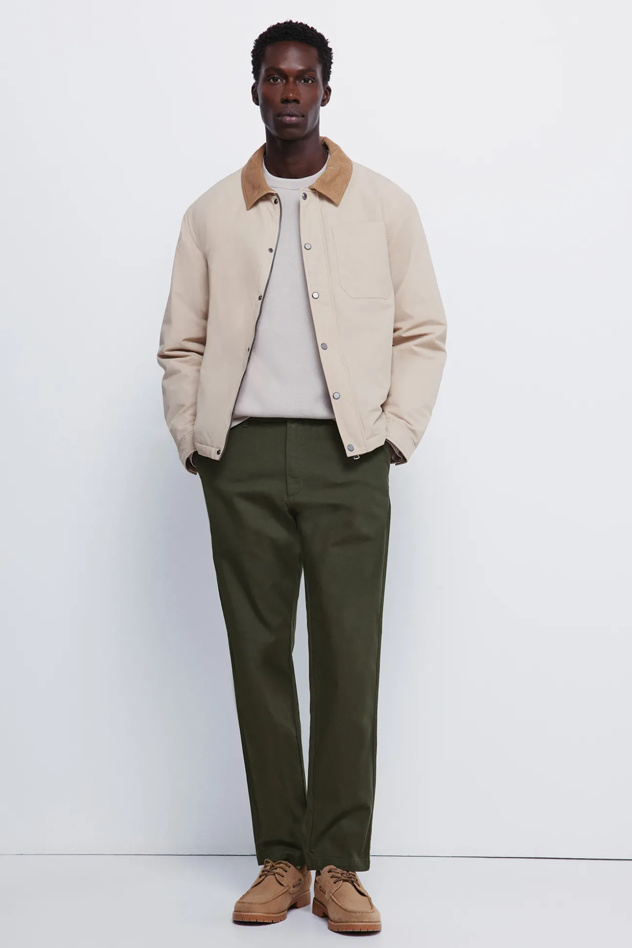 Pantalon chino dobby coupe confortable