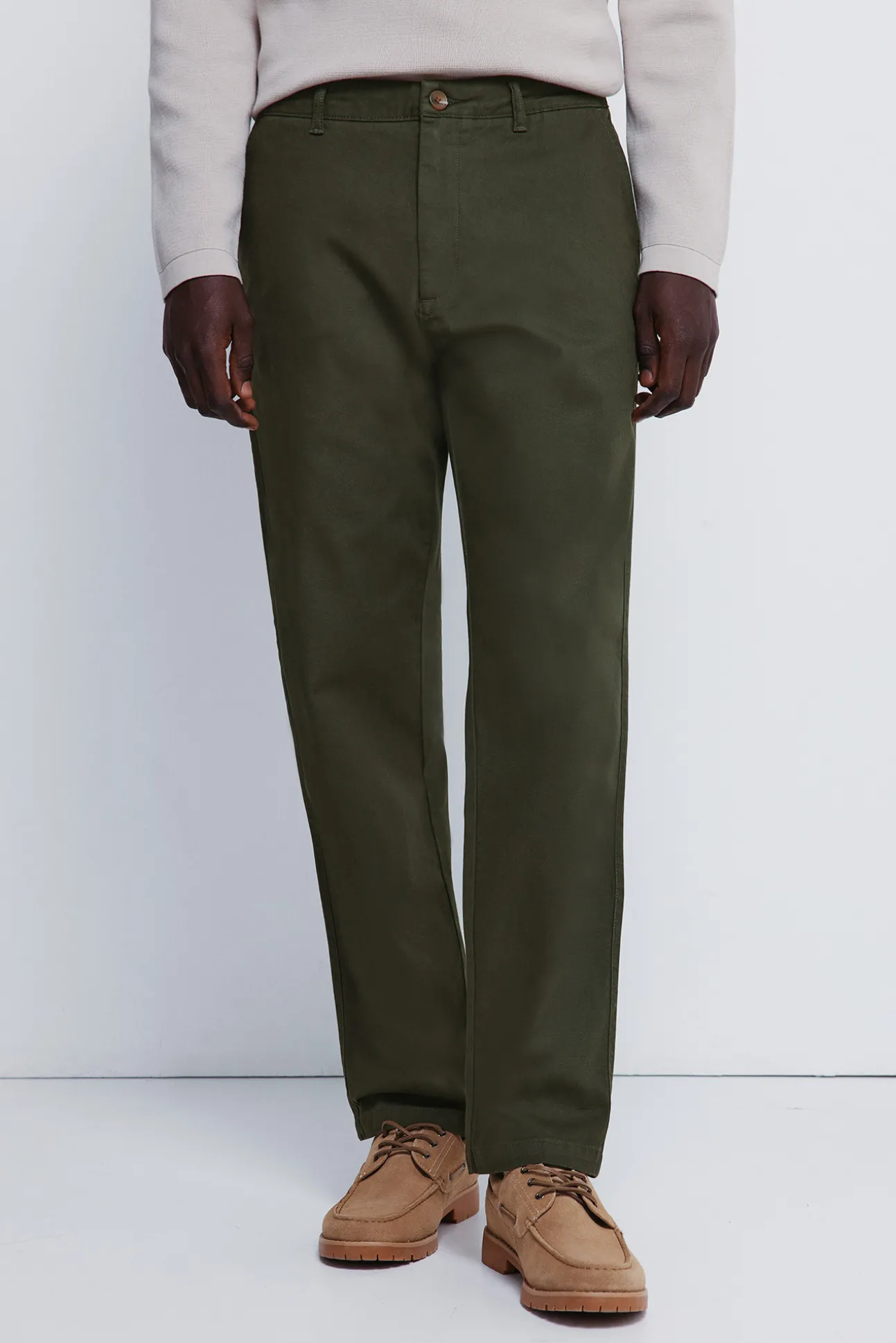 Pantalon chino dobby coupe confortable