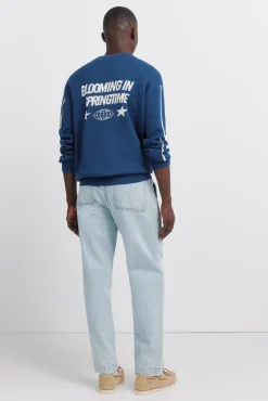 Pantalon chino en jean délavé clair
