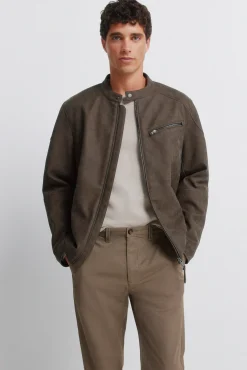 Pantalon chino micro-imprimé coupe slim