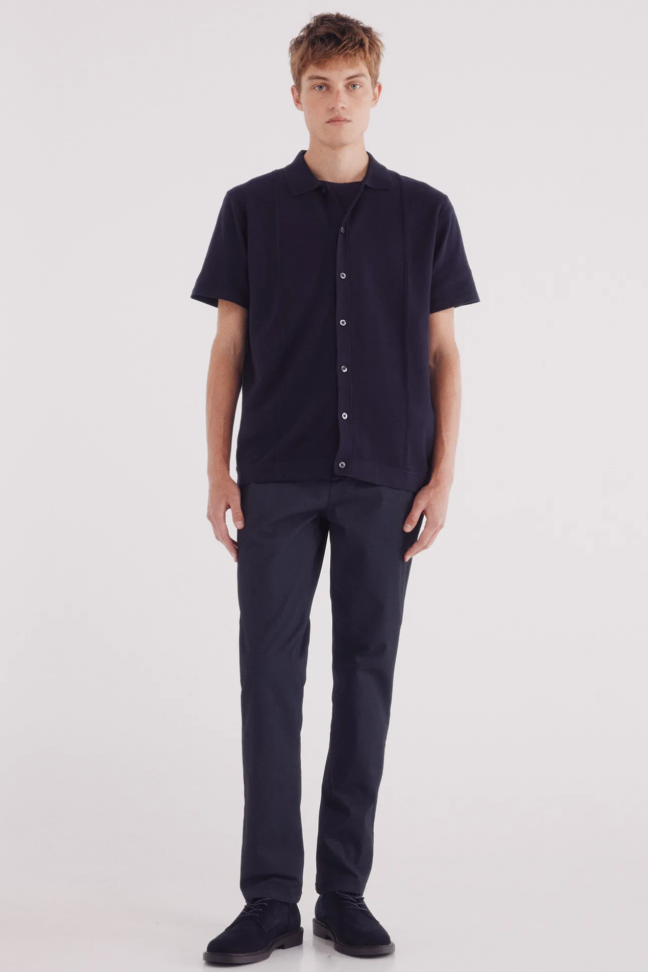 pantalon chino slim micro-imprimé