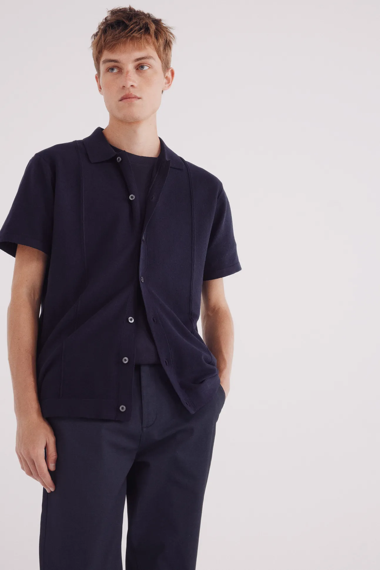 pantalon chino slim micro-imprimé