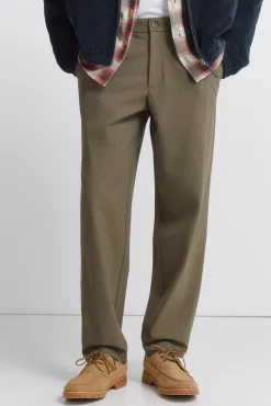 Pantalon confort pliss&eacute; coupe d&eacute;contract&eacute;e