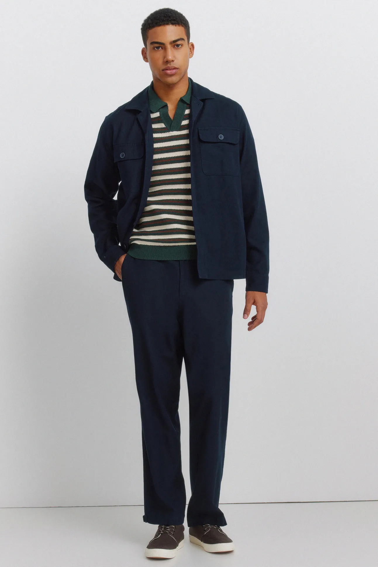 Pantalon coupe droite en coton