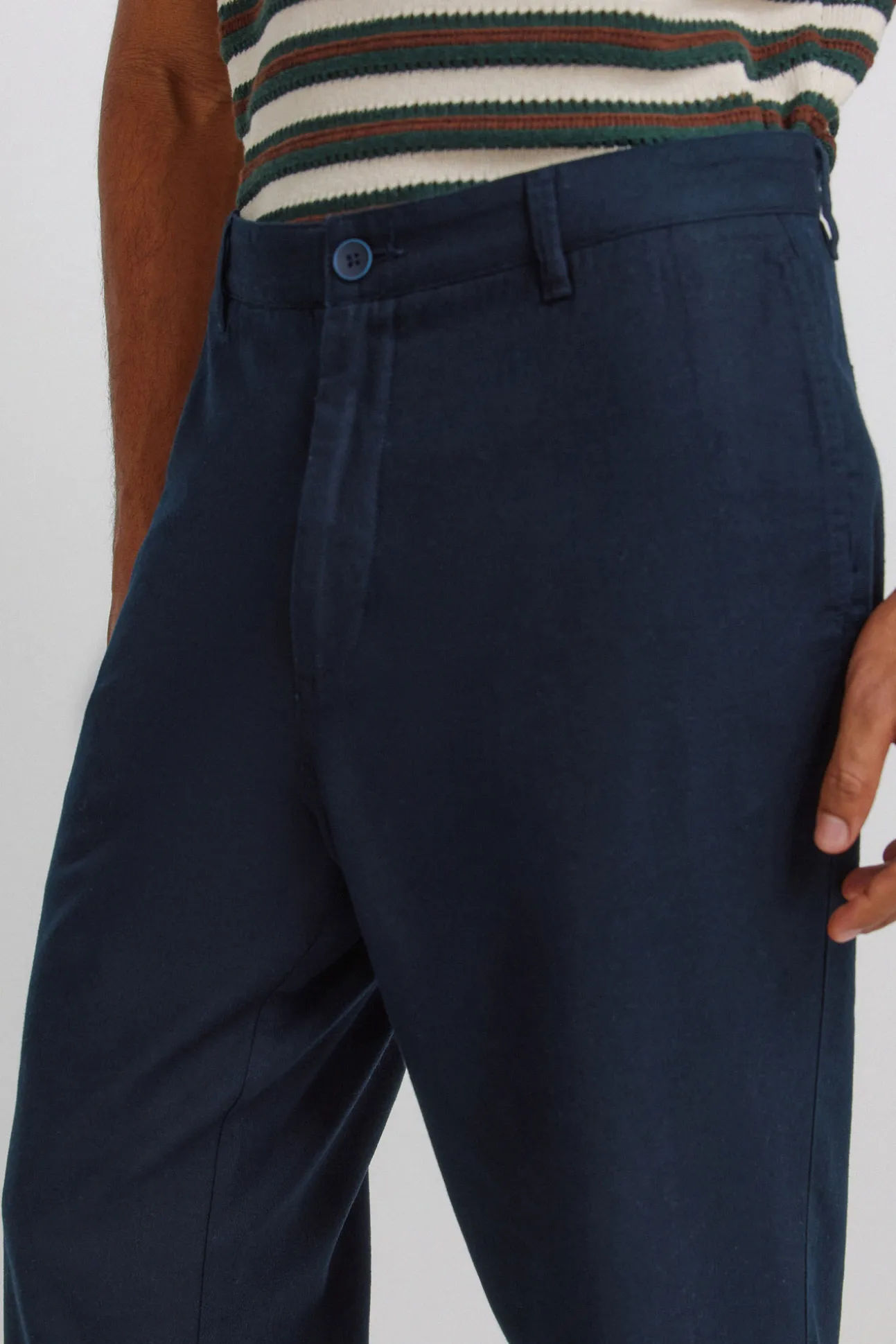 Pantalon coupe droite en coton