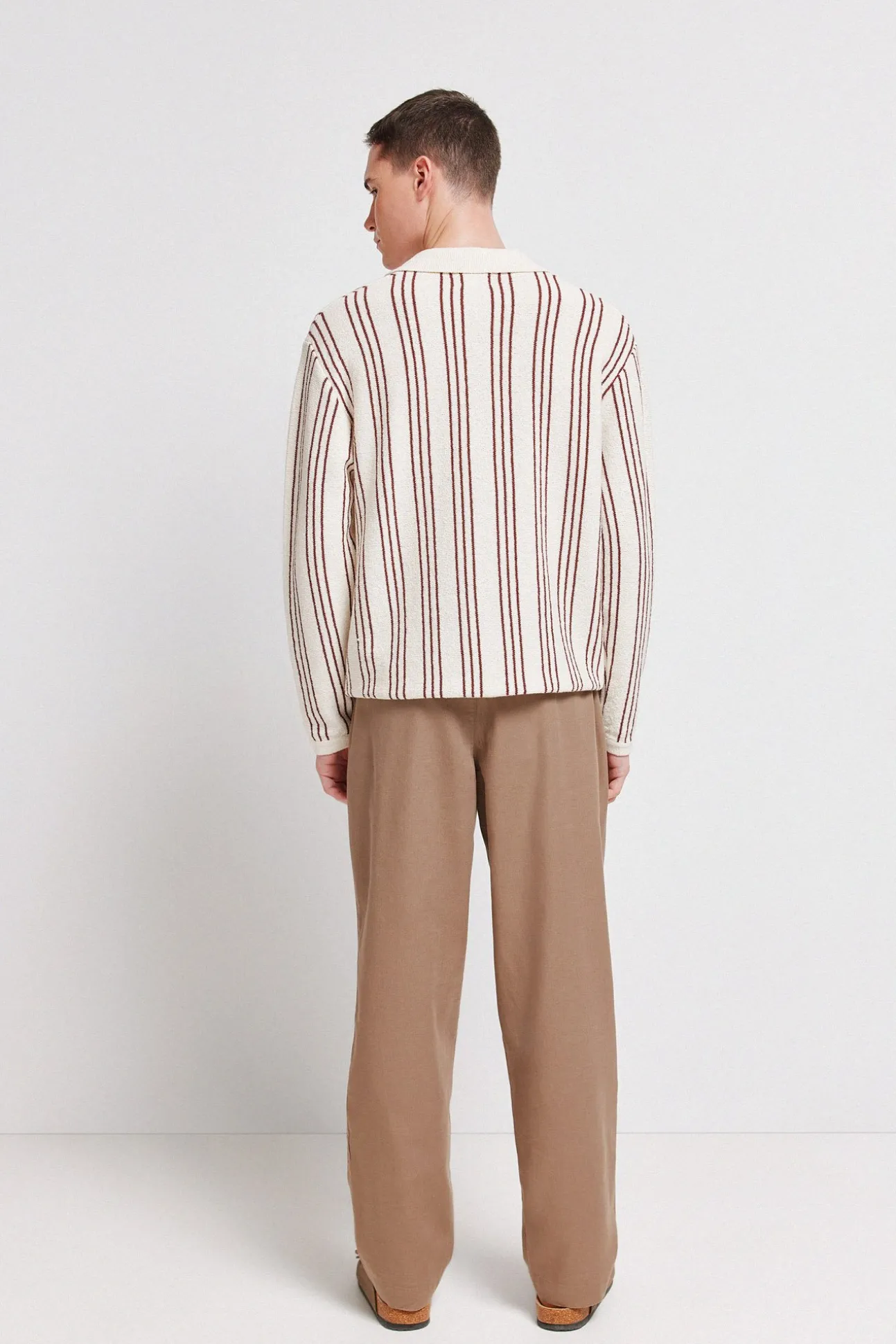 Pantalon dobby coupe droite