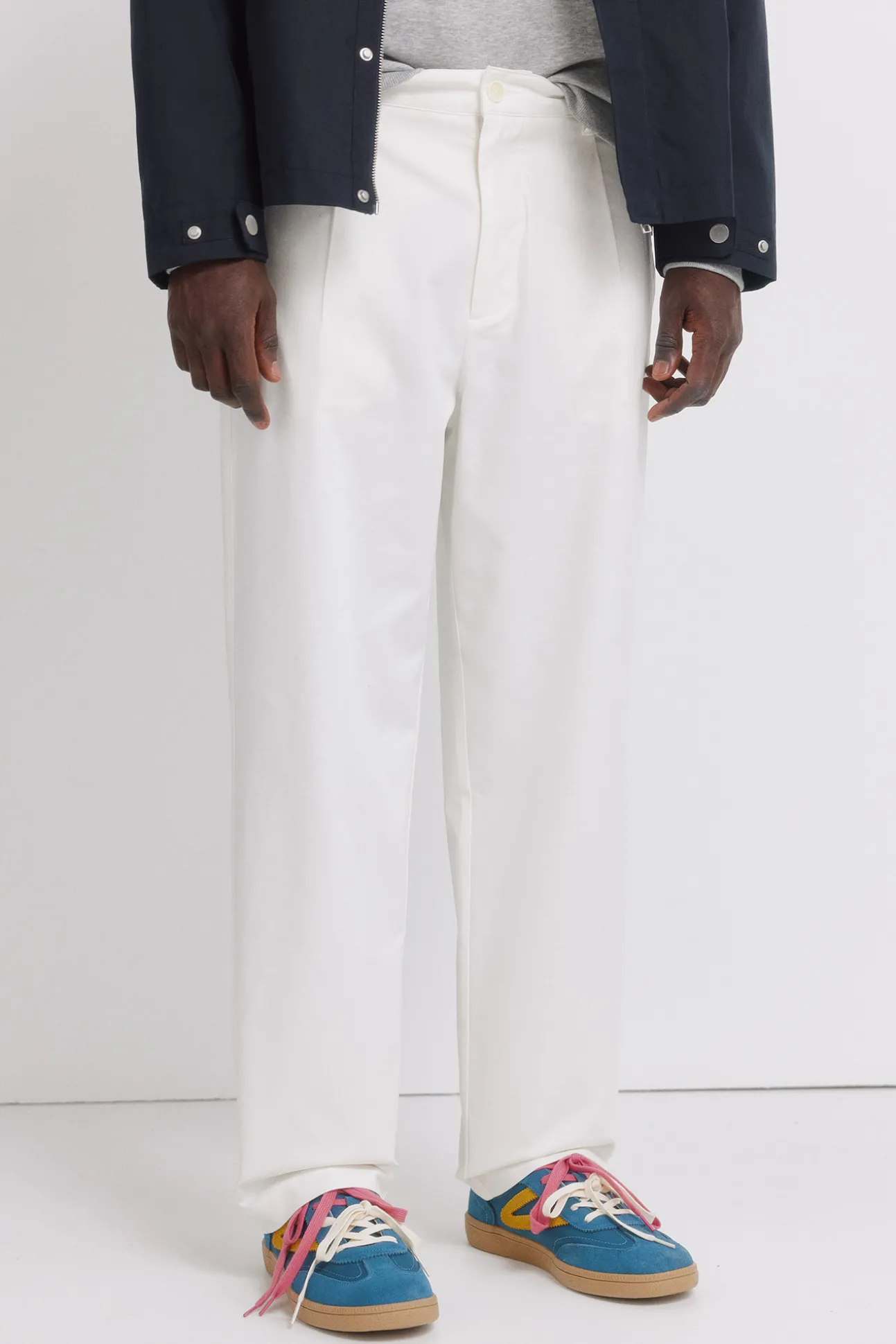 Pantalon droit à coupe décontractée