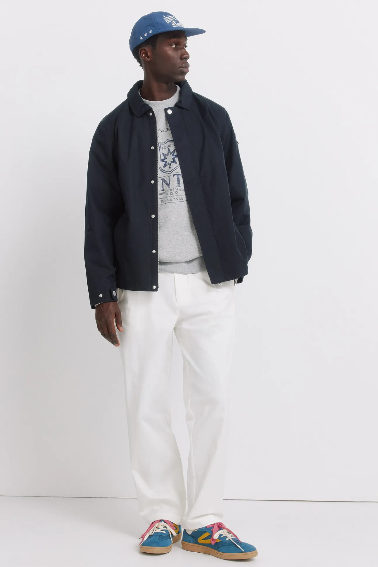 Pantalon droit à coupe décontractée