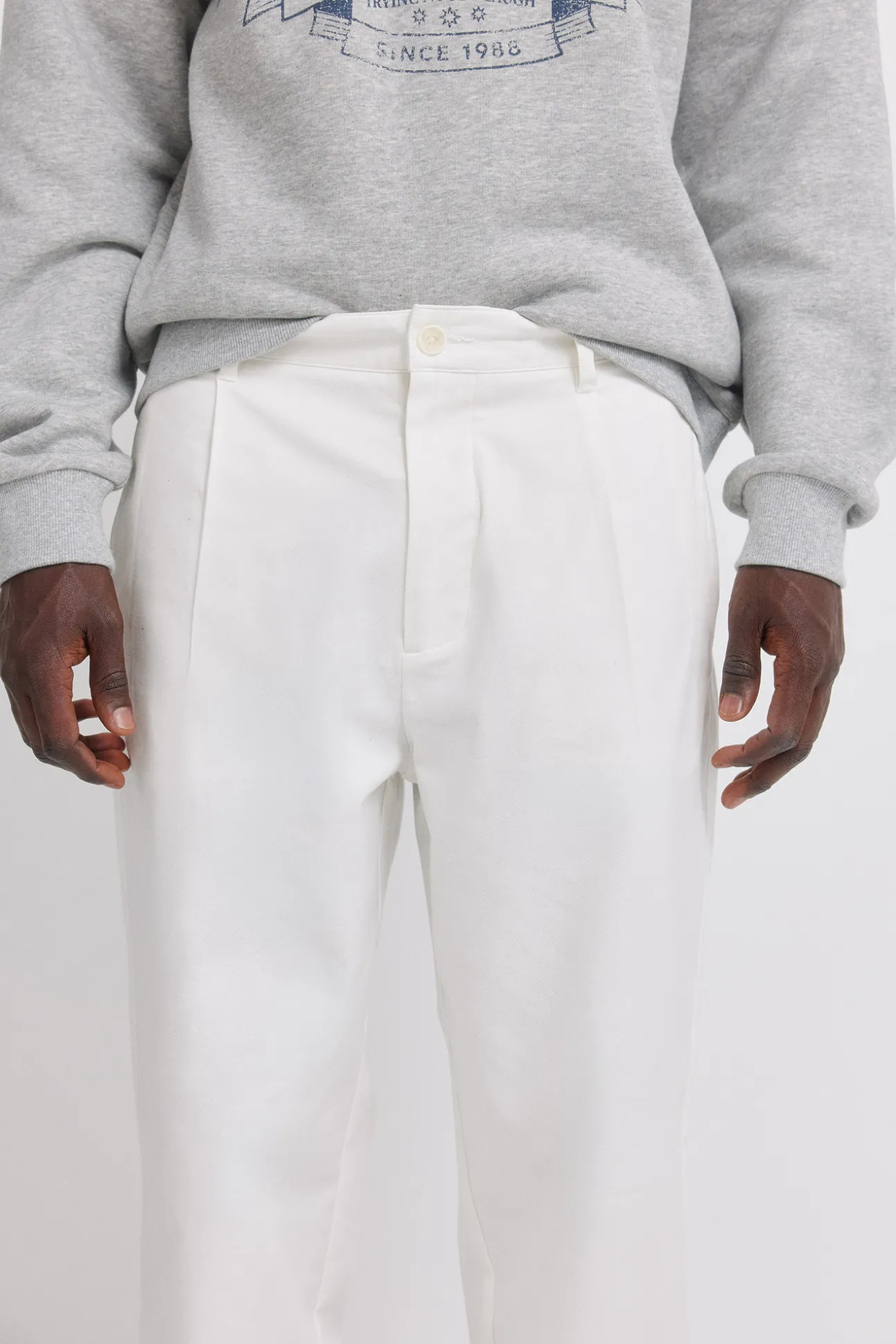 Pantalon droit à coupe décontractée