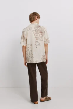 Pantalon droit coupe droite en lin