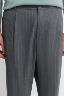 Pantalon droit relaxed fit à rayures