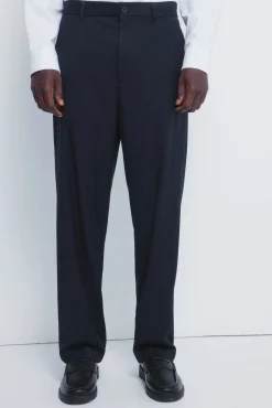 Pantalon rayures coupe droite