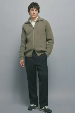 Pantalon rayures coupe droite