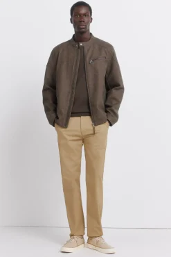 pantalon slim à micro-imprimé