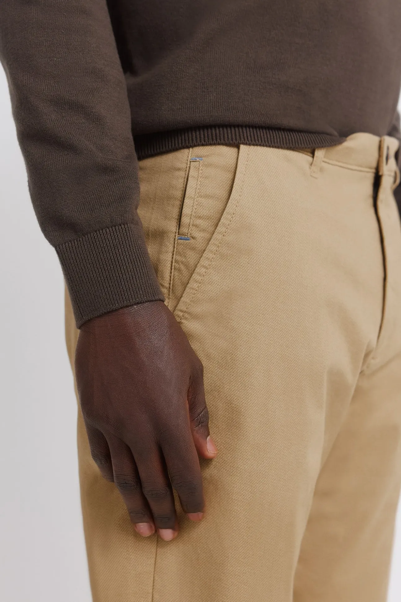 pantalon slim à micro-imprimé