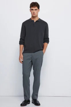 Pantalon slim fit structuré