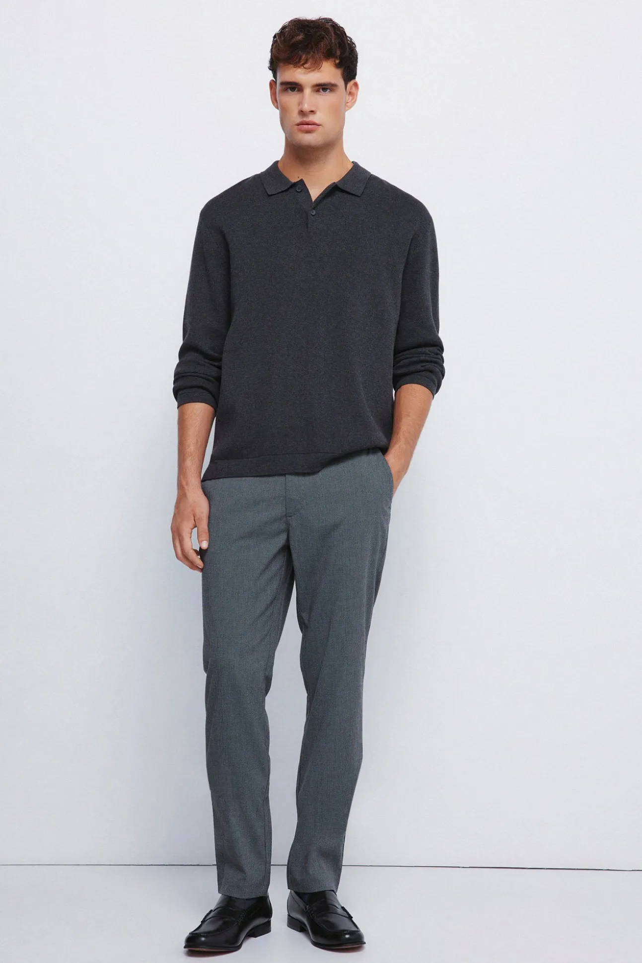 Pantalon slim fit structuré