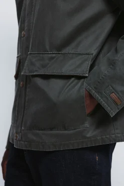 Parka courte avec col en velours côtelé