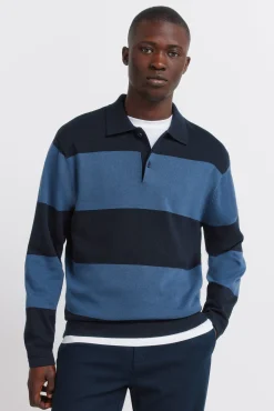 Polo &agrave; rayures color block