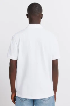 Polo en piqué à rayures imprimées regular fit