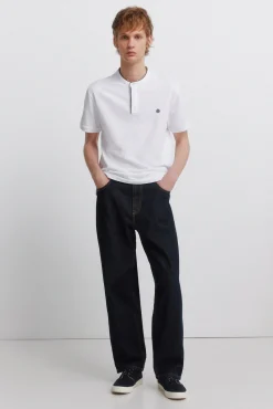 Polo piqu&eacute; col mao slim fit