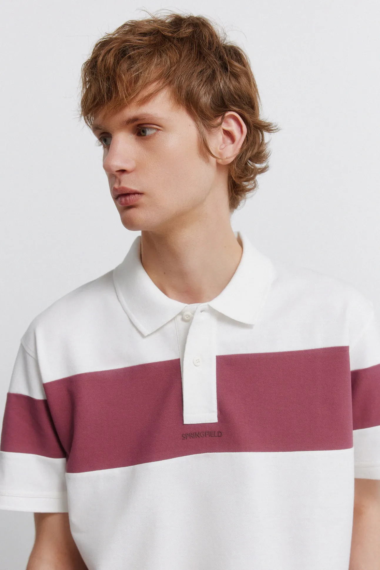 Polo piqué color block coupe regular fit