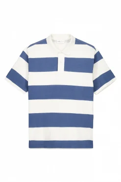 Polo piqu&eacute; coupe classique &agrave; larges rayures