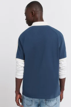 Polo piqué sport à contraste regular fit