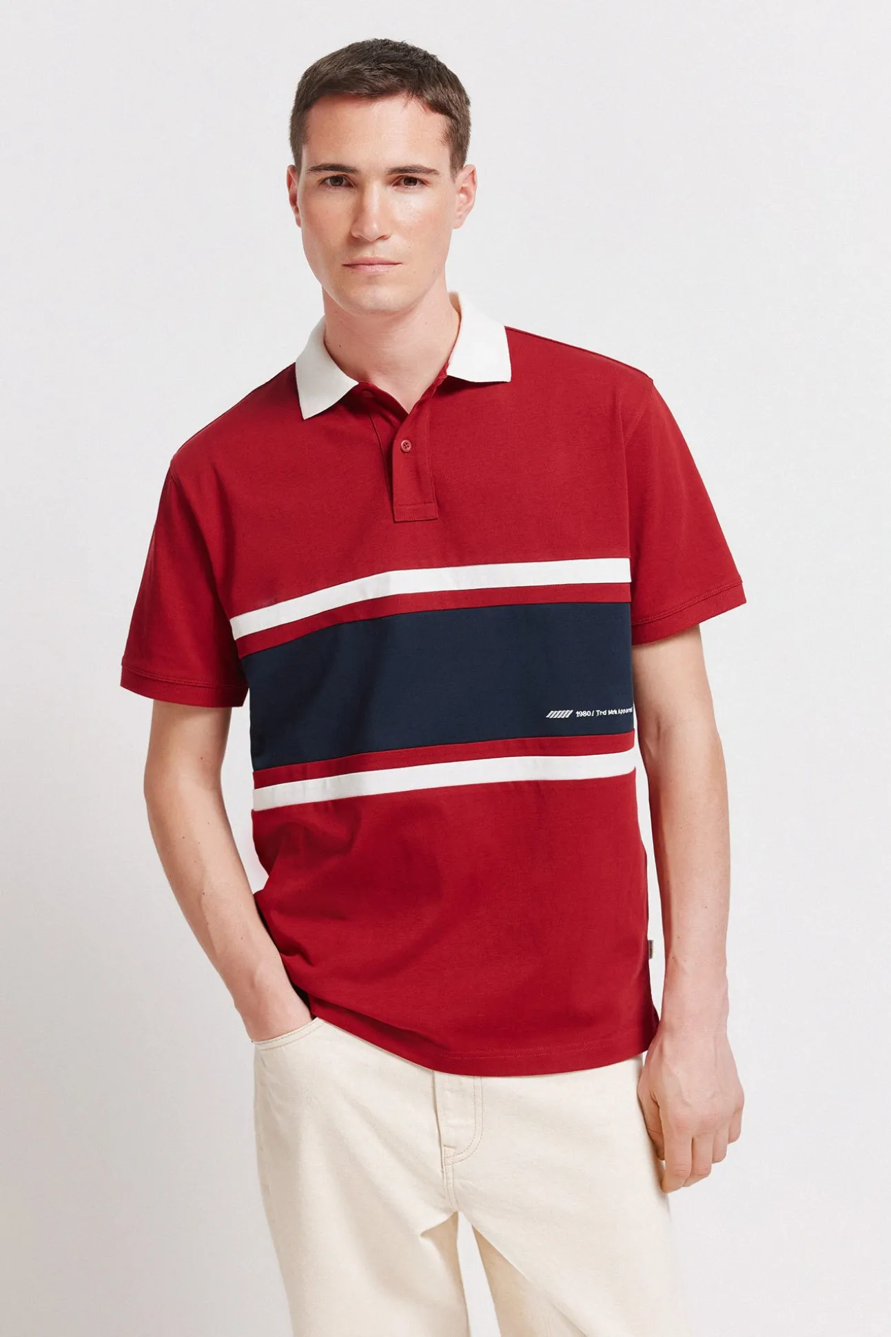 Polo sport en piqué coupe positionnelle regular fit