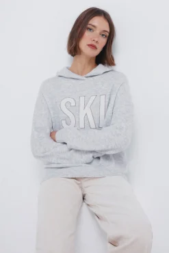 Pull à capuche « Ski »