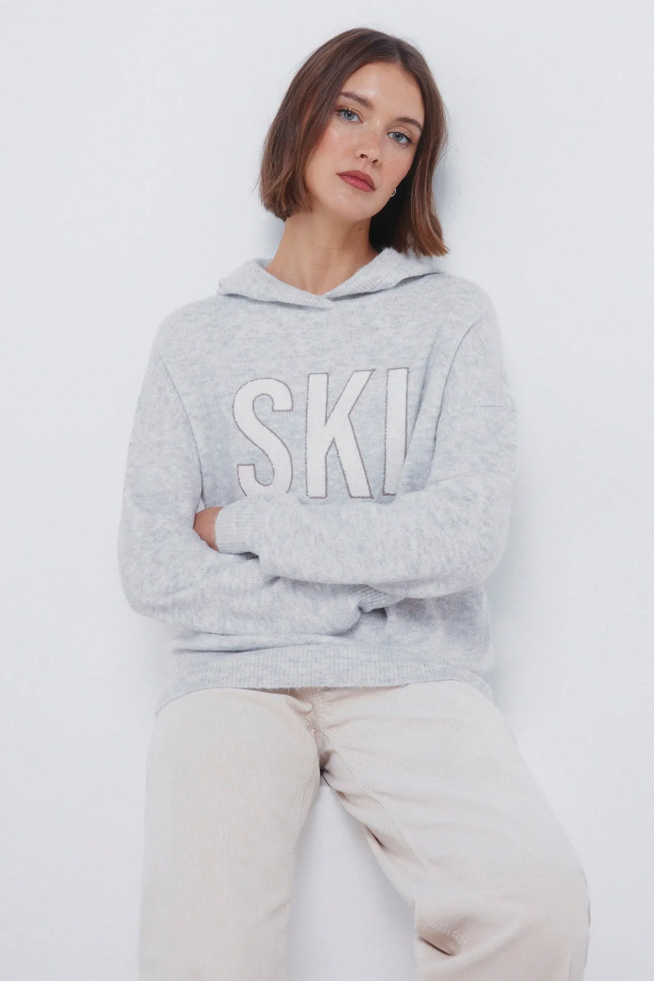 Pull à capuche « Ski »