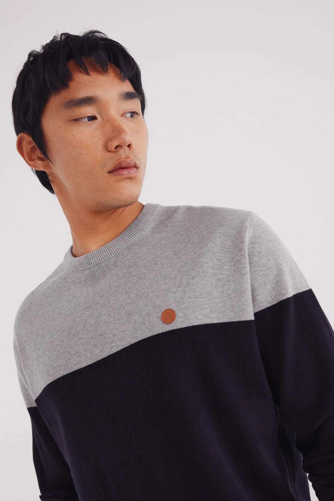 Pull basique à blocs de couleurs