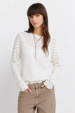 Pull en maille pointelle